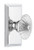 Grandeur Hardware - Carre Plate Privacy with Burgundy Crystal Knob in Bright Chrome - CARBUR - 825258