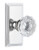 Grandeur Hardware - Carre Plate Privacy with Fontainebleau Crystal Knob in Bright Chrome - CARFON - 825334