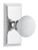 Grandeur Hardware - Carre Short Plate Privacy with Hyde Park Knob in Bright Chrome - CARHYD - 825380