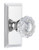 Grandeur Hardware - Carre Plate Privacy with Versailles Crystal Knob in Bright Chrome - CARVER - 825718