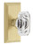 Grandeur Hardware - Carre Short Plate Single Dummy with Baguette Clear Crystal Knob in Satin Brass - CARBCC - 832663