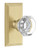 Grandeur Hardware - Carre Short Plate Single Dummy with Chambord Crystal Knob in Satin Brass - CARCHM - 832669