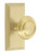 Grandeur Hardware - Carre Short Plate Single Dummy with Circulaire Knob in Satin Brass - CARCIR - 832671