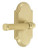 Grandeur Hardware - Arc Short Plate Single Dummy with Soleil Lever in Satin Brass - ARCSLL - 832770