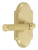 Grandeur Hardware - Arc Short Plate Privacy with Soleil Lever in Satin Brass - ARCSLL - 832848