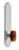 Grandeur Hardware - Arc Tall Plate Passage with Baguette Amber Knob in Bright Chrome - ATPBCA - 834091
