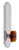 Grandeur Hardware - Arc Tall Plate Privacy with Baguette Amber Knob in Bright Chrome - ATPBCA - 836664