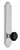 Grandeur Hardware - Arc Tall Plate Privacy with Lyon Knob in Bright Chrome - ATPLYO - 851000