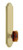 Grandeur Hardware - Arc Tall Plate Passage with Baguette Amber Knob in Satin Brass - ATPBCA - 878284