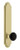 Grandeur Hardware - Arc Tall Plate Passage with Coventry Knob in Satin Brass - ATPCOV - 878302
