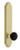 Grandeur Hardware - Arc Tall Plate Passage with Coventry Knob in Satin Brass - ATPCOV - 878303