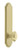 Grandeur Hardware - Arc Tall Plate Passage with Eden Prairie Knob in Satin Brass - ATPEDN - 878304