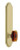 Grandeur Hardware - Arc Tall Plate Single Dummy with Baguette Amber Knob in Satin Brass - ATPBCA - 878336