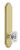 Grandeur Hardware - Arc Tall Plate Single Dummy with Baguette Clear Crystal Knob in Satin Brass - ATPBCC - 878338