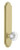 Grandeur Hardware - Arc Tall Plate Single Dummy with Bordeaux Knob in Satin Brass - ATPBOR - 878340