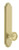 Grandeur Hardware - Arc Tall Plate Single Dummy with Soleil Knob in Satin Brass - ATPSOL - 878351
