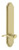 Grandeur Hardware - Arc Tall Plate Single Dummy with Bellagio Lever in Satin Brass - ATPBEL - 878357