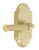 Grandeur Hardware - Arc Short Plate Double Dummy with Soleil Lever in Satin Brass - ARCSLL - 878408