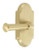Grandeur Hardware - Arc Short Plate Privacy with Georgetown Lever in Satin Brass - ARCGEO - 878466