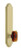 Grandeur Hardware - Arc Tall Plate Privacy with Baguette Amber Knob in Satin Brass - ATPBCA - 878482