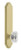 Grandeur Hardware - Arc Tall Plate Privacy with Baguette Clear Crystal Knob in Satin Brass - ATPBCC - 878487