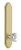 Grandeur Hardware - Arc Tall Plate Privacy with Chambord Crystal Knob in Satin Brass - ATPCHM - 878496