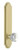Grandeur Hardware - Arc Tall Plate Privacy with Chambord Crystal Knob in Satin Brass - ATPCHM - 878497