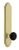 Grandeur Hardware - Arc Tall Plate Privacy with Coventry Knob in Satin Brass - ATPCOV - 878500