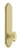 Grandeur Hardware - Arc Tall Plate Privacy with Eden Prairie Knob in Satin Brass - ATPEDN - 878503