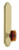Grandeur Hardware - Arc Tall Plate Privacy with Baguette Amber Knob in Satin Brass - ATPBCA - 878524