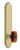 Grandeur Hardware - Arc Tall Plate Privacy with Baguette Amber Knob in Satin Brass - ATPBCA - 878525