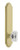 Grandeur Hardware - Arc Tall Plate Privacy with Baguette Clear Crystal Knob in Satin Brass - ATPBCC - 878528
