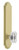 Grandeur Hardware - Arc Tall Plate Privacy with Baguette Clear Crystal Knob in Satin Brass - ATPBCC - 878529