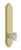 Grandeur Hardware - Arc Tall Plate Privacy with Chambord Crystal Knob in Satin Brass - ATPCHM - 878539