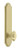 Grandeur Hardware - Arc Tall Plate Privacy with Eden Prairie Knob in Satin Brass - ATPEDN - 878544