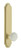 Grandeur Hardware - Arc Tall Plate Privacy with Hyde Park Knob in Satin Brass - ATPHYD - 878549