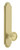 Grandeur Hardware - Arc Tall Plate Privacy with Soleil Knob in Satin Brass - ATPSOL - 878554