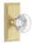 Grandeur Hardware - Carre Short Plate Passage with Bordeaux Crystal Knob in Satin Brass - CARBOR - 879441