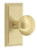 Grandeur Hardware - Carre Short Plate Passage with Fifth Avenue Knob in Satin Brass - CARFAV - 879454