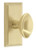 Grandeur Hardware - Carre Short Plate Double Dummy with Eden Prairie Knob in Satin Brass - CAREDN - 879598