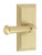Grandeur Hardware - Carre Short Plate Double Dummy with Georgetown Lever in Satin Brass - CARGEO - 879606