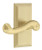 Grandeur Hardware - Carre Short Plate Double Dummy with Newport Lever in Satin Brass - CARNEW - 879607