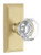 Grandeur Hardware - Carre Short Plate Privacy with Chambord Crystal Knob in Satin Brass - CARCHM - 879644