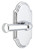 Grandeur Hardware - Arc Short Plate Privacy with Georgetown Lever in Bright Chrome - ARCGEO - 882977