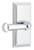 Grandeur Hardware - Carre Short Plate Passage with Georgetown Lever in Bright Chrome - CARGEO - 883244