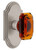 Grandeur Hardware - Arc Short Plate Passage with Baguette Amber Crystal Knob in Satin Nickel - ARCBCA - 884311