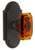 Grandeur Hardware - Arc Short Plate Passage with Baguette Amber Crystal Knob in Timeless Bronze - ARCBCA - 884312