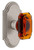 Grandeur Hardware - Arc Short Plate Passage with Baguette Amber Crystal Knob in Satin Nickel - ARCBCA - 884319