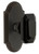 Grandeur Hardware - Arc Short Plate Passage with Baguette Black Crystal Knob in Timeless Bronze - ARCBCB - 884328