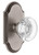 Grandeur Hardware - Arc Short Plate Passage with Bordeaux Crystal Knob in Antique Pewter - ARCBOR - 884378